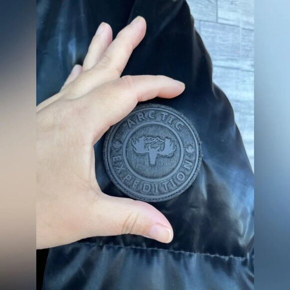 Arctic expedition liquid shine puffer coat with stand collar 2 X - Picture 11 of 15